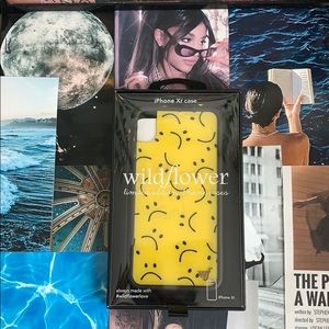 Wildflower smiling/ sad face case